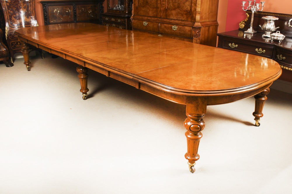 Antique 16ft Victorian Pollard Oak Extending Dining Table 19th Century