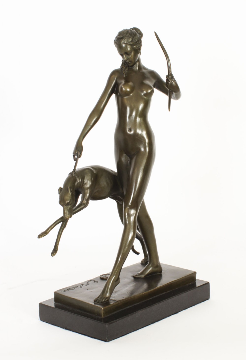 Antique Art Deco Bronze Diana the Huntress Edward McCartan Paris C1930