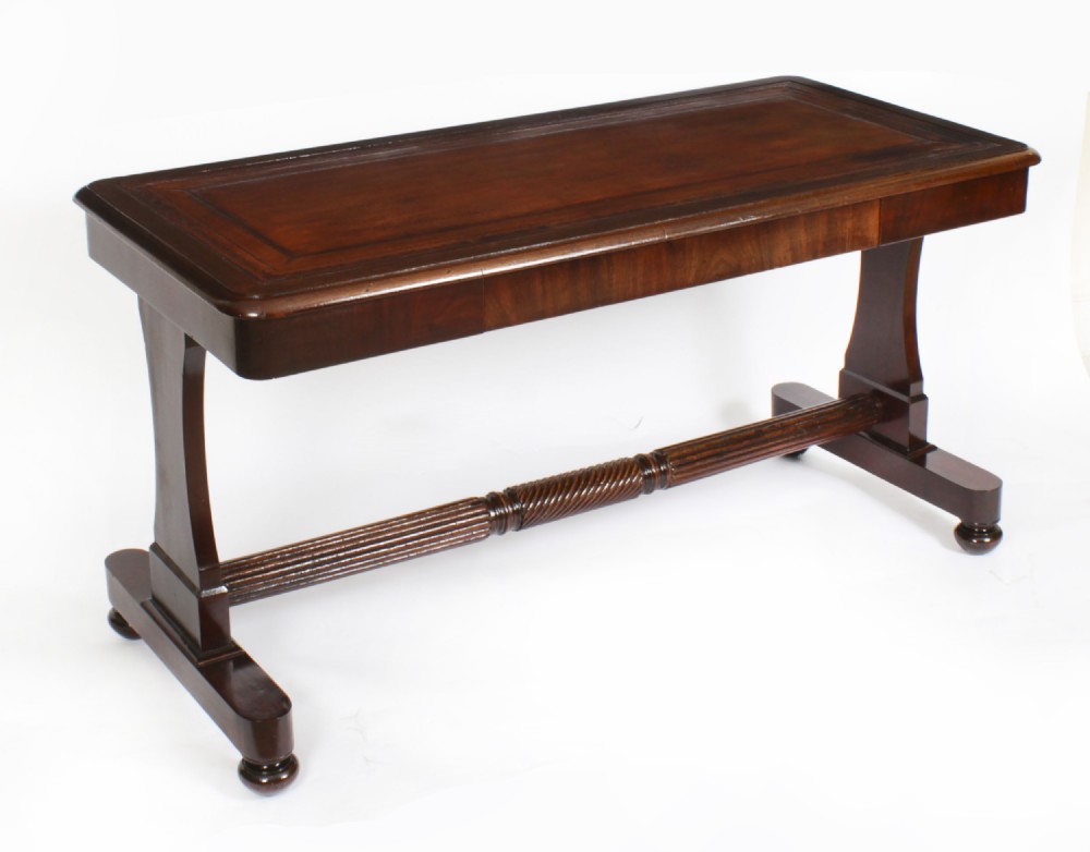 Antique Early Victorian Mahogany Writing Table 19th C