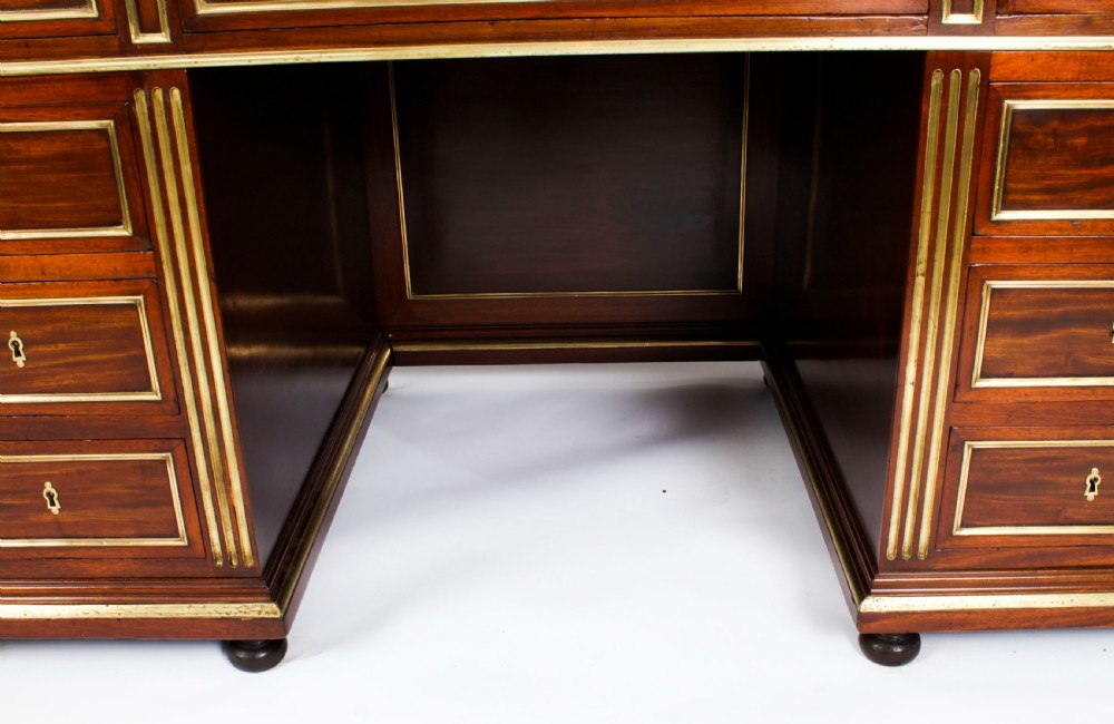 Antique French Directoire Ormolu Mounted Pedestal Desk 19th C View XIII
