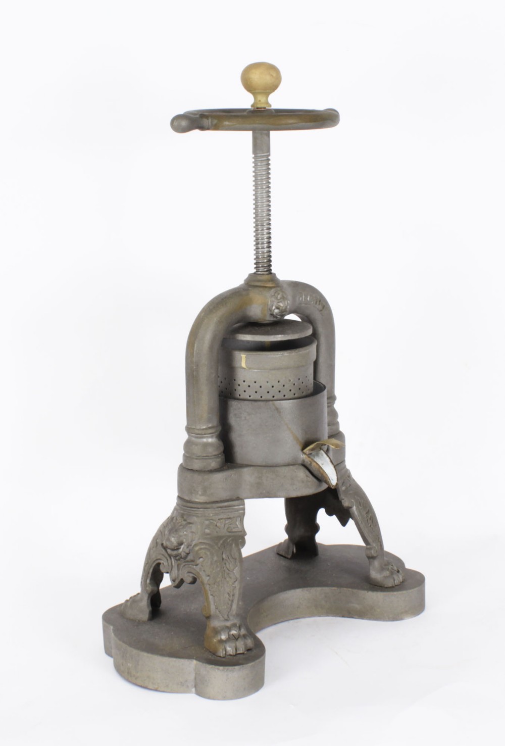 Antique Rare French Iron & Bronze Duck Press 19th Century