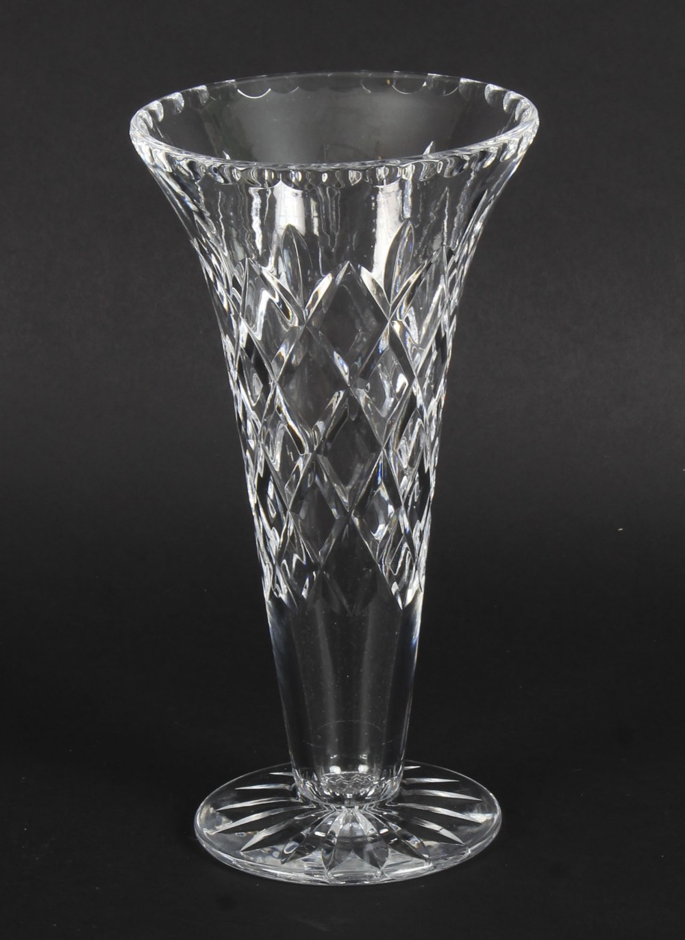 Antique Waterford Cut Crystal Vase C 1900
