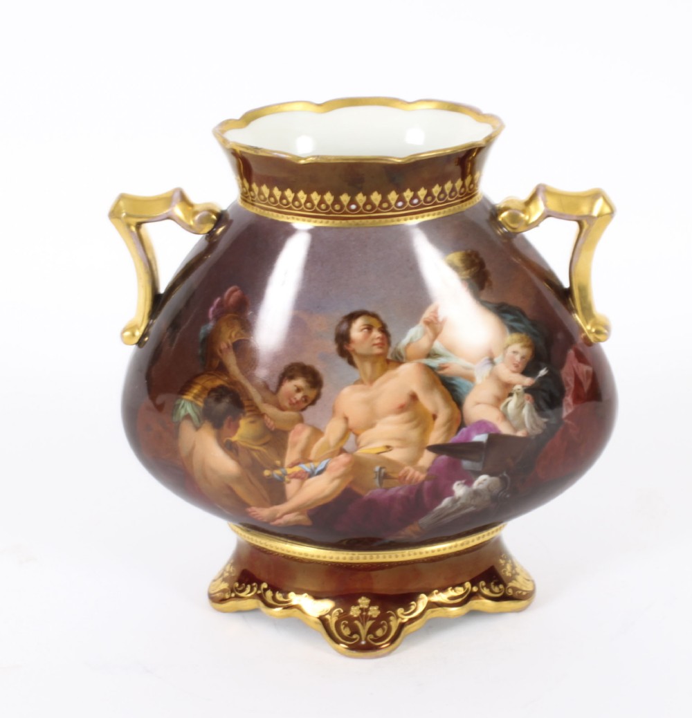 Antique Royal Vienna Porcelain Hand painted Vase 19th Century