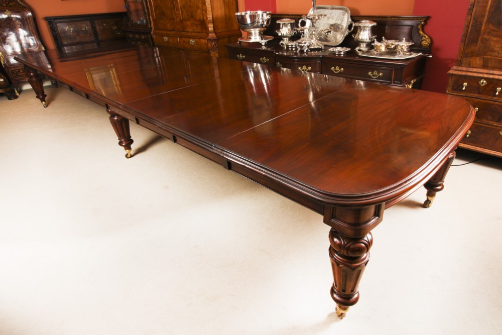 Antique 18ft William IV Mahogany Extending Dining Table C1830 19th C