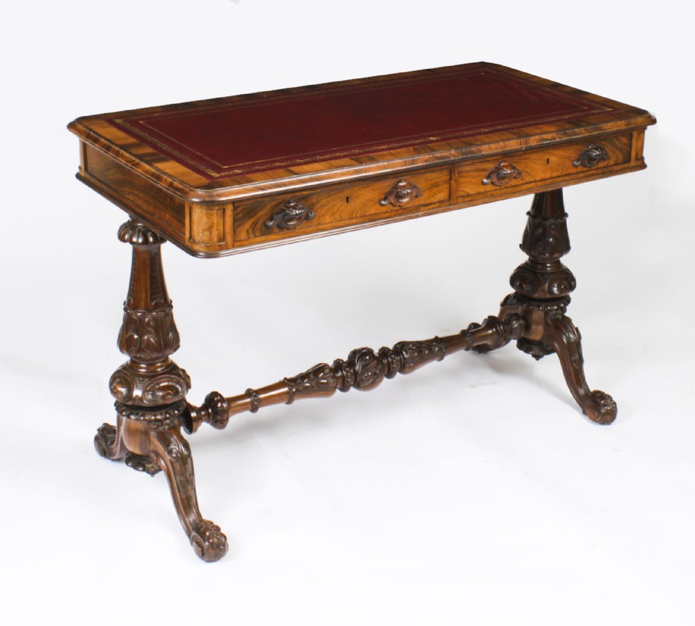 Antique Victorian Writing Table by Edwards & Roberts 19th C