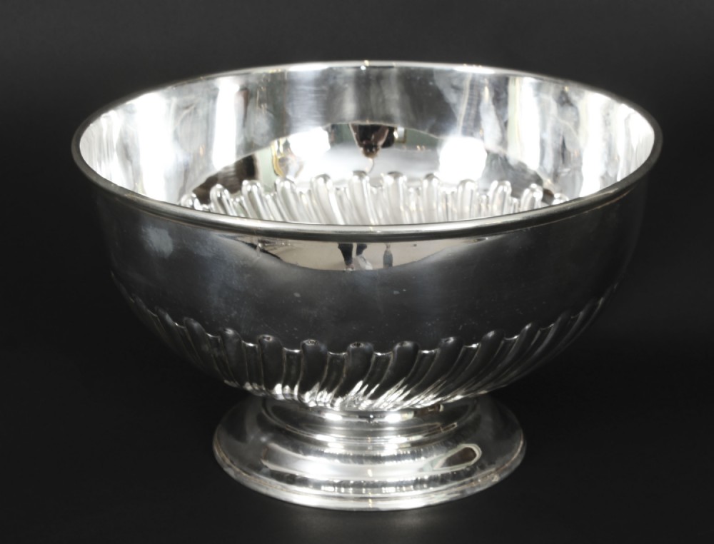 Antique Victorian Silver Plate on Copper Punch Bowl / wine Cooler 19th C