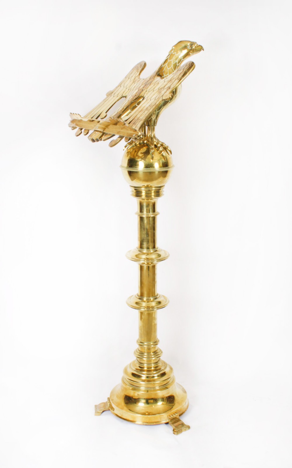 Antique Victorian 5ft6inch Brass Eagle Lectern 19th Century