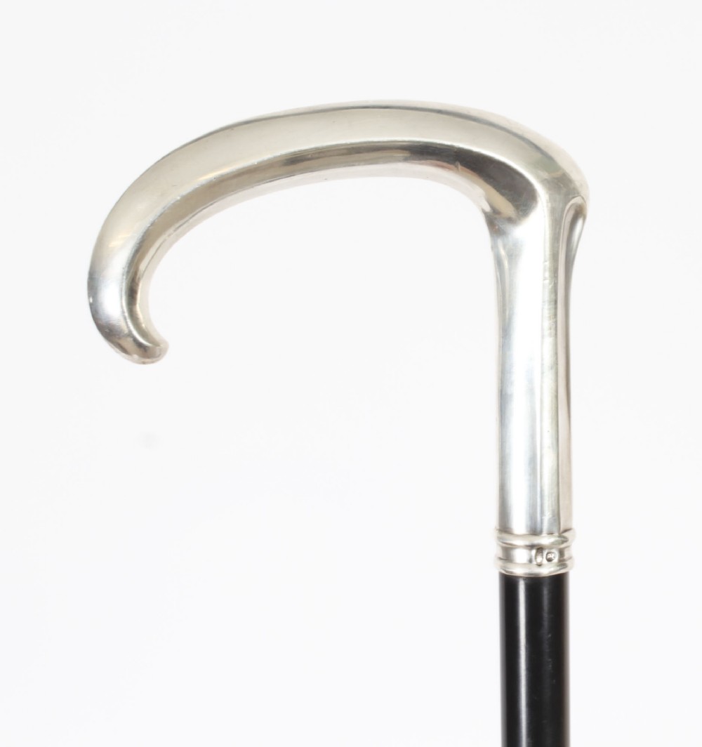 Antique Russian Silver Walking Cane Stick Circa 1880