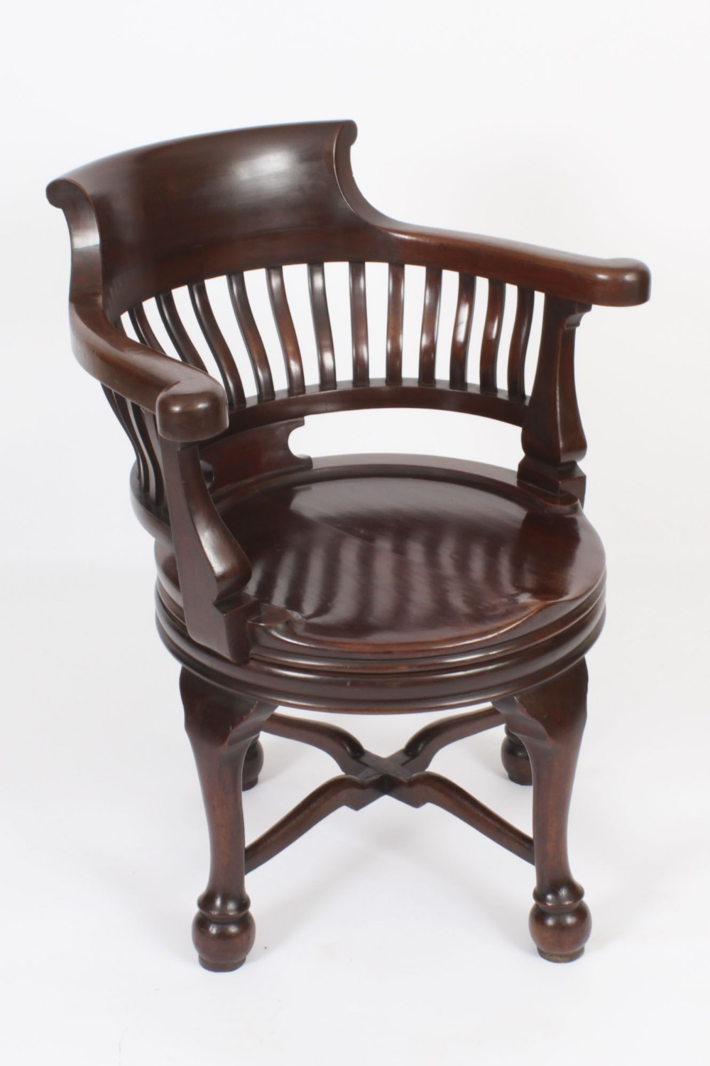 Antique Victorian Walnut Revolving Desk Chair c.1880 19th C