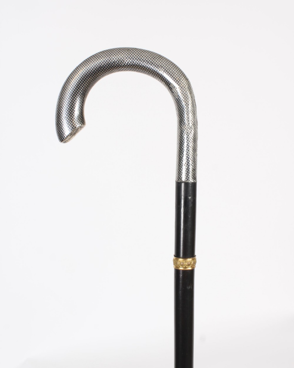Antique Russian Silver Walking Cane Stick Circa 1880