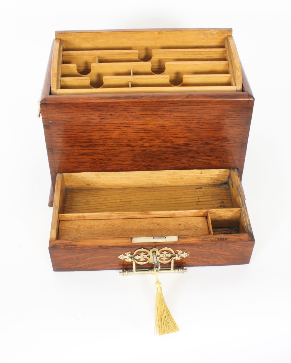 Antique Edwardian Oak stationery cabinet C1900