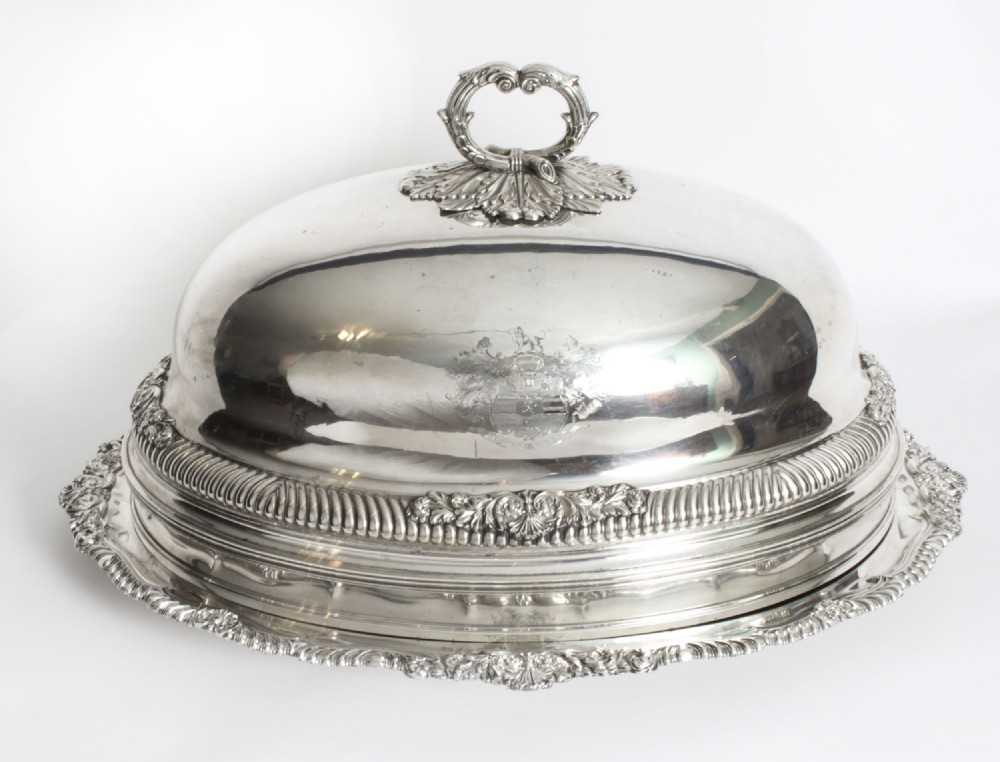 Antique Old Sheffield Plate Oval Beef Venison Tureen & Domed Cover C 1810