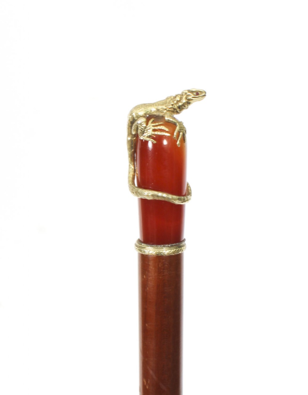Antique Russian Agate & Silver Gilt Walking Cane Stick C1880 88cm/34.5 inches
