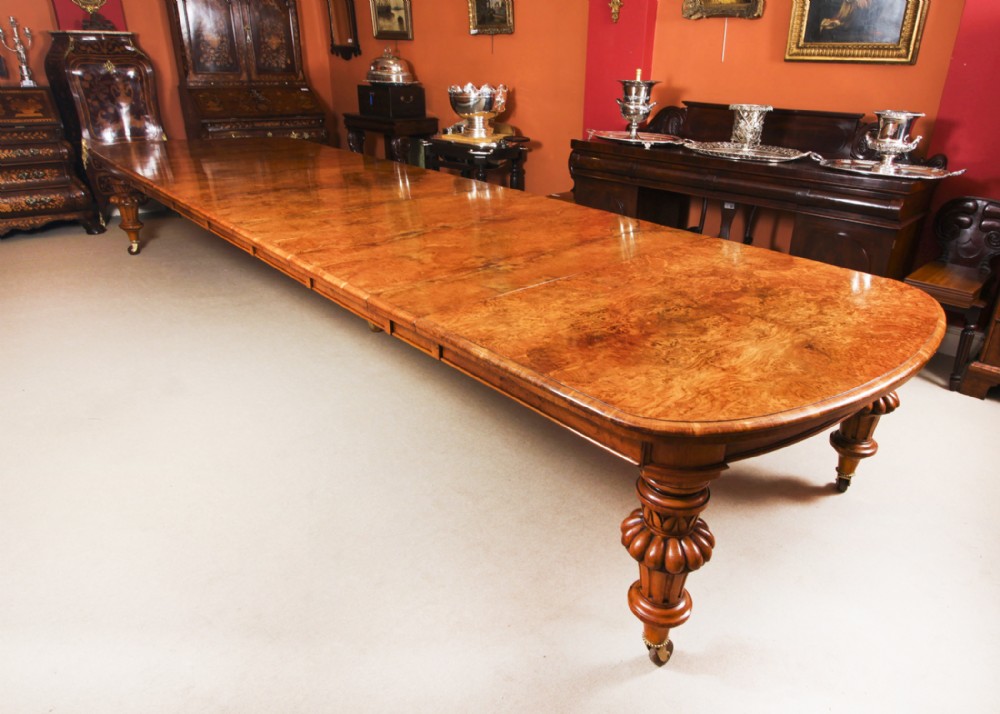 Antique 18ft Victorian Pollard Oak Extending Dining Table 19th Century