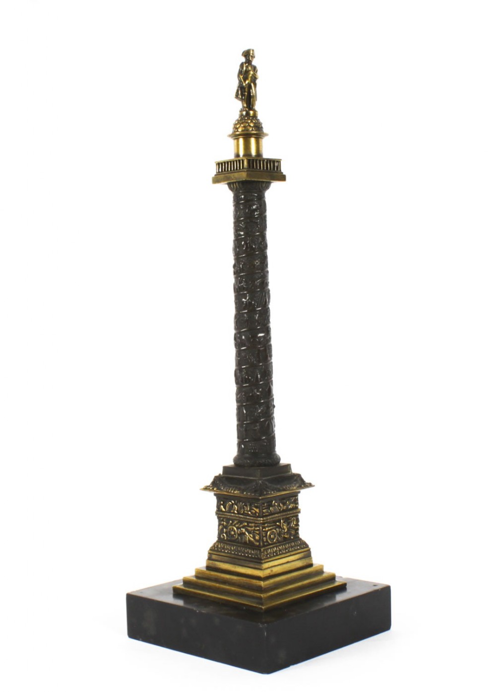 Antique French Grand Tour Gilt Bronze Model of Vendôme Column 19thC