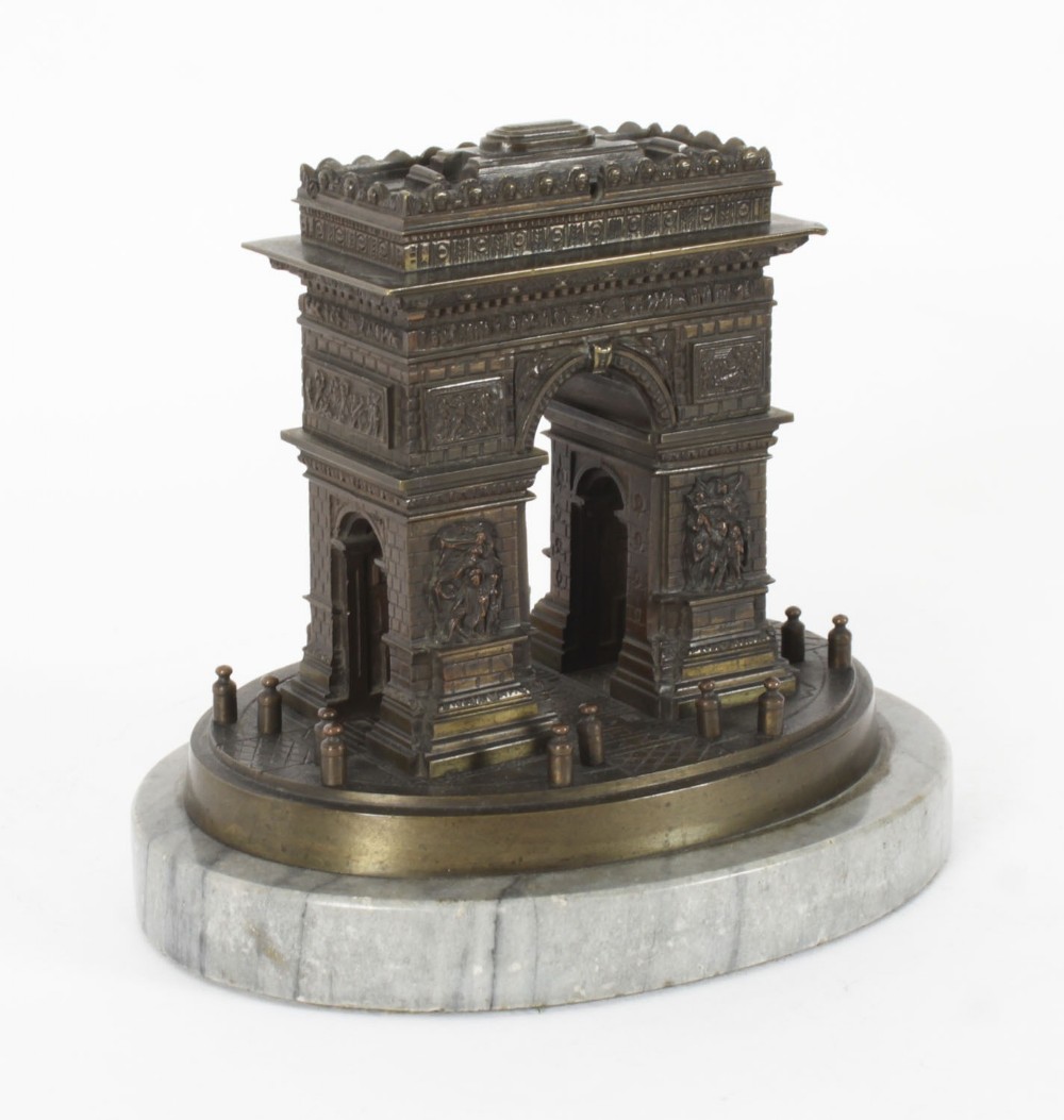 Antique French Grand Tour Bronze Model of The Arc de Triomphe, 19th Century