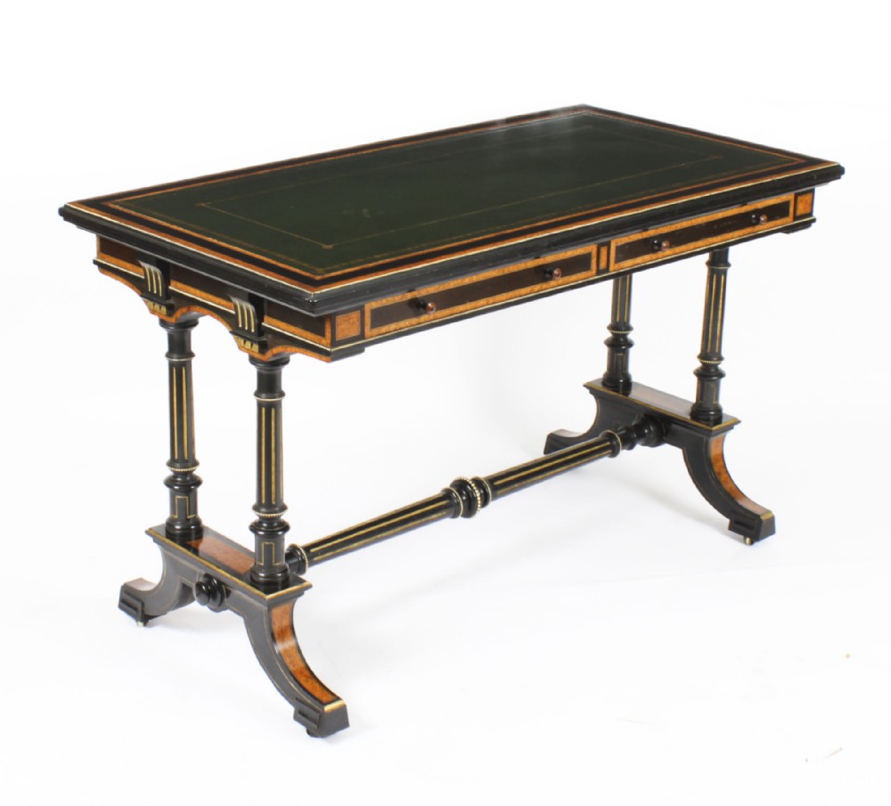 Antique Aesthetic Period Bur Maple Edward & Roberts Writing Table 19th Century