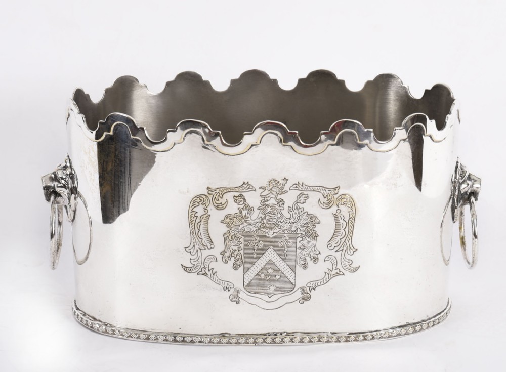 Antique Edwardian Silver Plate Wine Cooler Circa 1910