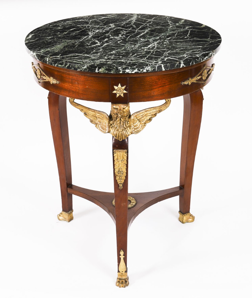 Antique French Empire Marble & Ormolu Occasional Table c.1830 19th C