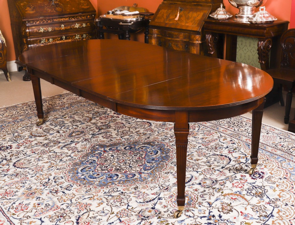 Antique 8ft Victorian Flame Mahogany Extending Dining Table 19th C