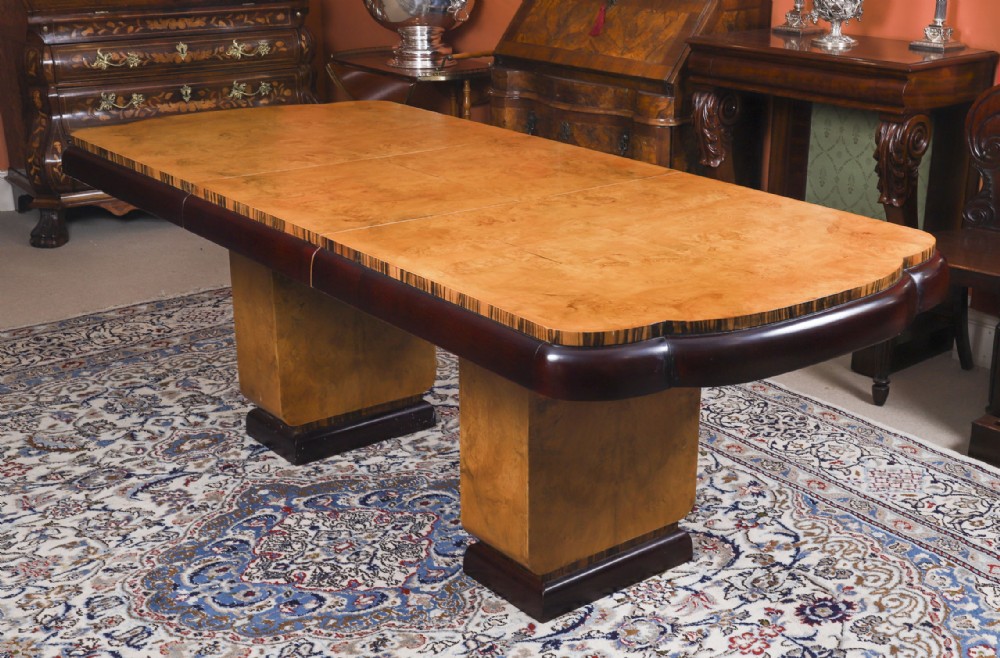 Antique Art Deco Epstein Burr Walnut Dining Table- Epstein Circa 1920