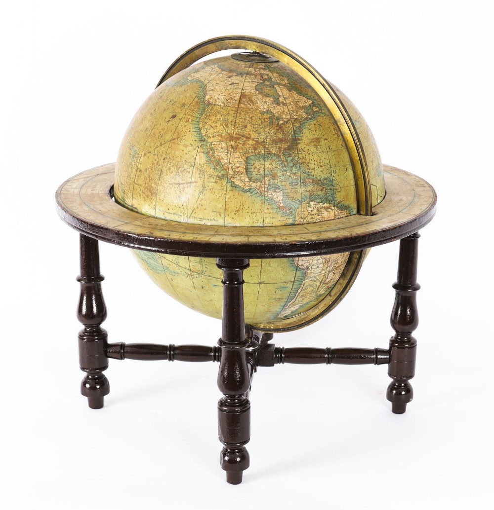 Antique Victorian Terrestrial Library Table Globe by Wyld's Dated 1849 19th C