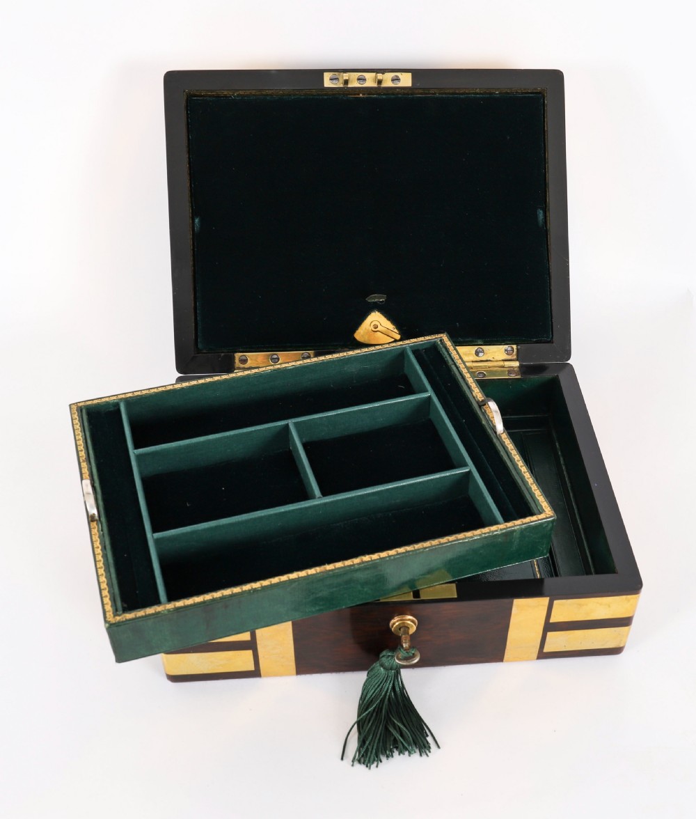 Antique Victorian Gonçalo Alves Jewellery Casket F. L. Hausburg 19th C View XI