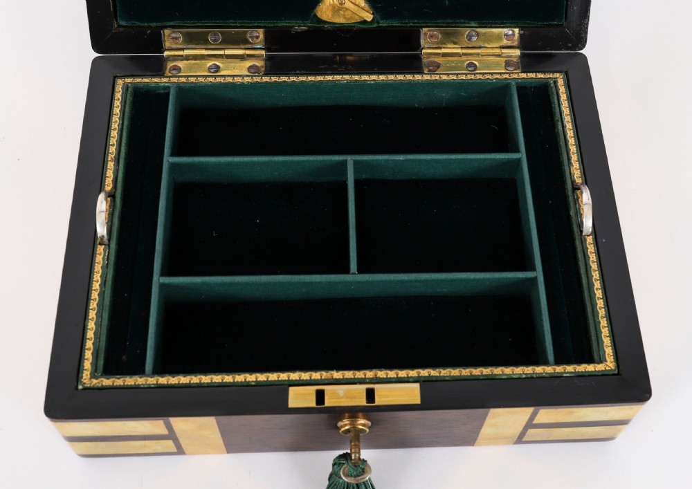 Antique Victorian Gonçalo Alves Jewellery Casket F. L. Hausburg 19th C View XII