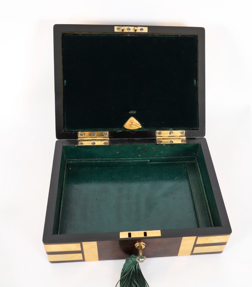 Antique Victorian Gonçalo Alves Jewellery Casket F. L. Hausburg 19th C View XV