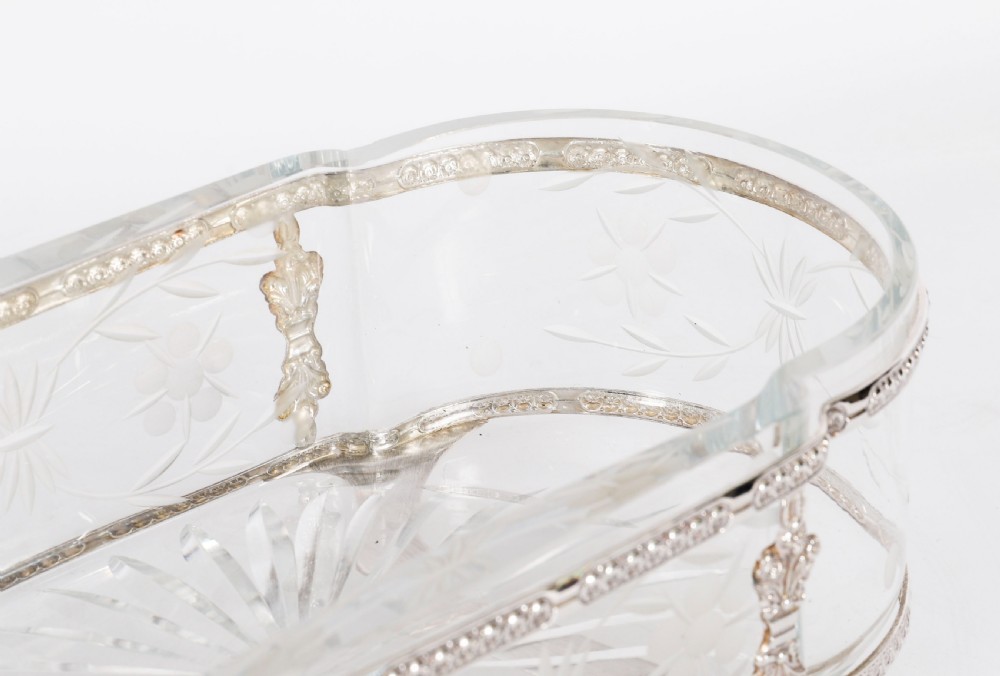 Antique French Louis Revival Silver Plated Cut Crystal Centrepiece Circa 1860 View V