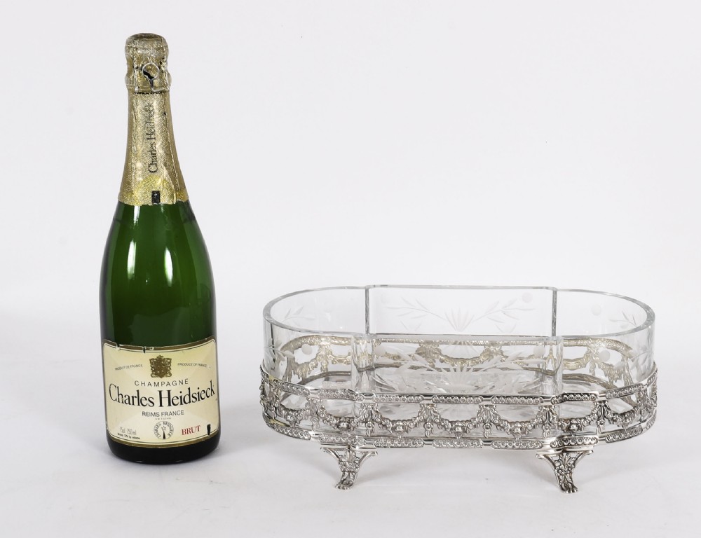 Antique French Silver Plated Louis Revival Cut Crystal Centrepiece c.1860 View IV