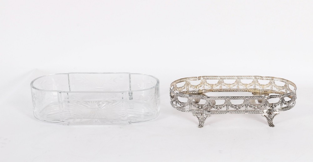 Antique French Silver Plated Louis Revival Cut Crystal Centrepiece c.1860 View VII