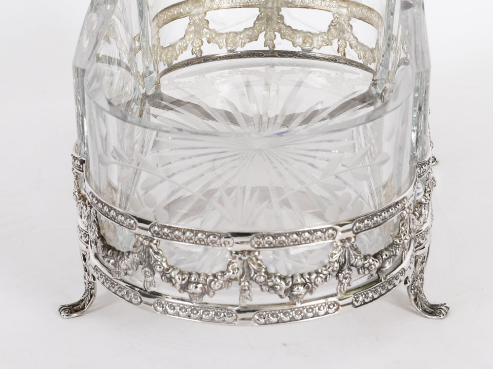 Antique French Silver Plated Louis Revival Cut Crystal Centrepiece c.1860 View XII