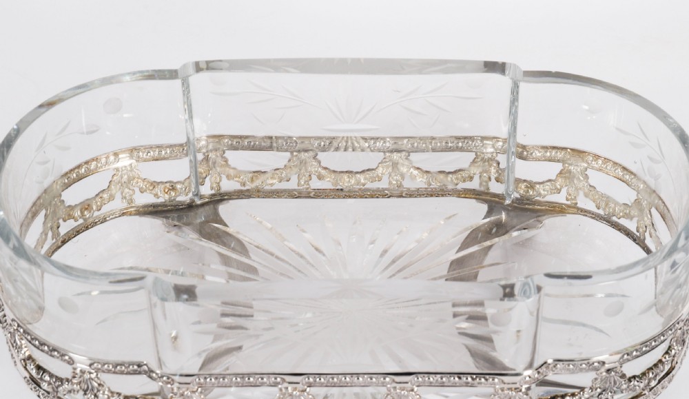Antique French Silver Plated Louis Revival Cut Crystal Centrepiece c.1860 View XIII