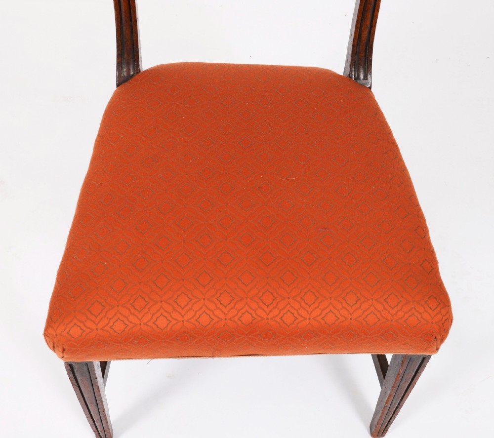 Antique Set Four English Regency Mahogany Dining Chairs Circa 1820 View V