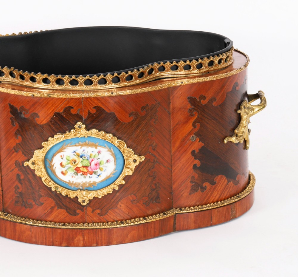 Antique French Sevres Porcelain Ormolu Mounted Planter Jardiniere 19th Century View IV