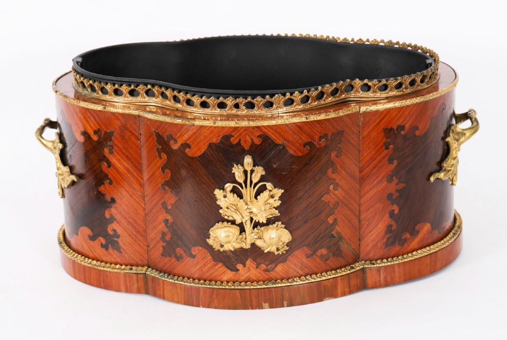 Antique French Sevres Porcelain Ormolu Mounted Planter Jardiniere 19th Century View X