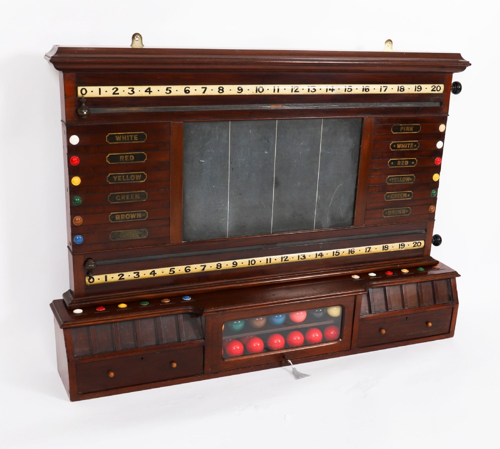 Antique Victorian Att Thurston Billiard Snooker and Life Pool Scoreboard 19thC