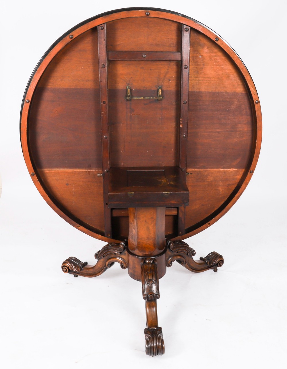 Antique Victorian Burr Walnut & Floral Marquetry Loo Table Circa1860 View VII