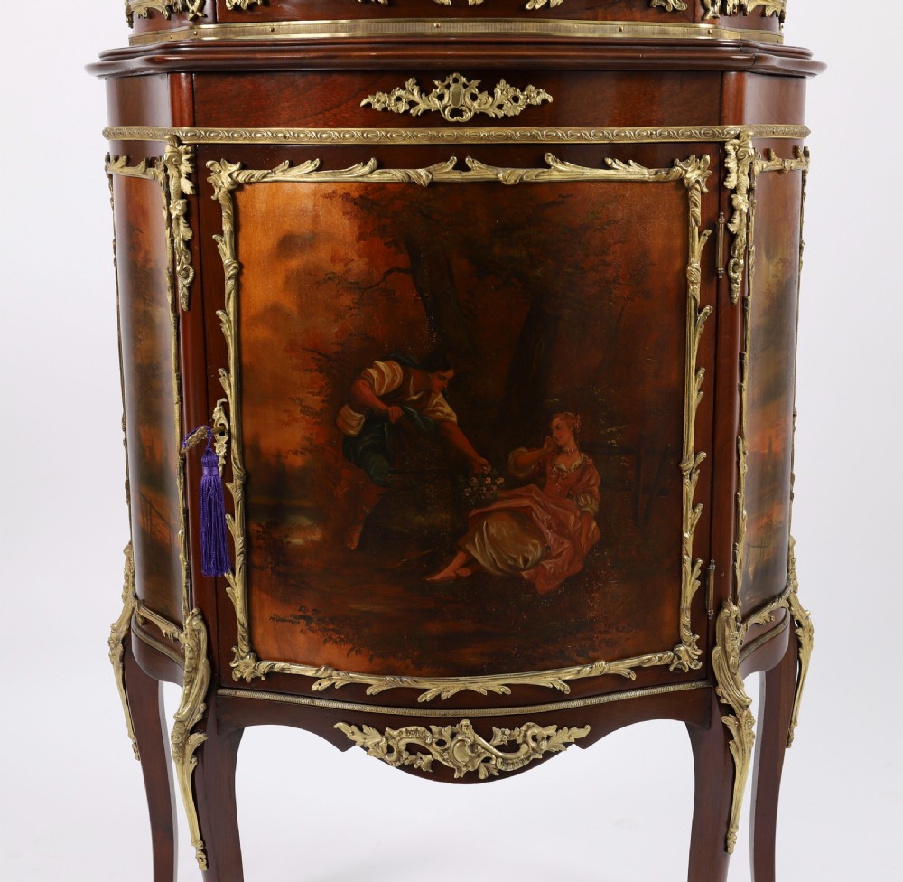 Antique French Vernis Martin Vitrine Display Cabinet C1880 19th C View X
