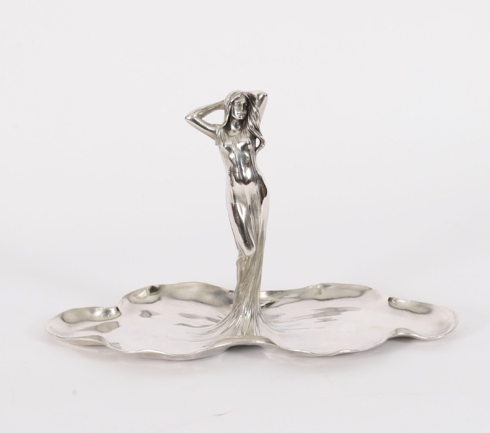 Antique German WMF Silver Plated Sweets / Visiting Card / Key/ Tray Circa 1900 View V