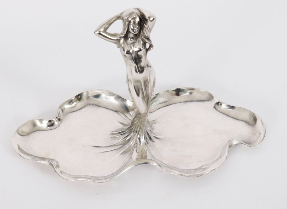 Antique German WMF Silver Plated Sweets / Visiting Card / Key/ Tray Circa 1900 View IX