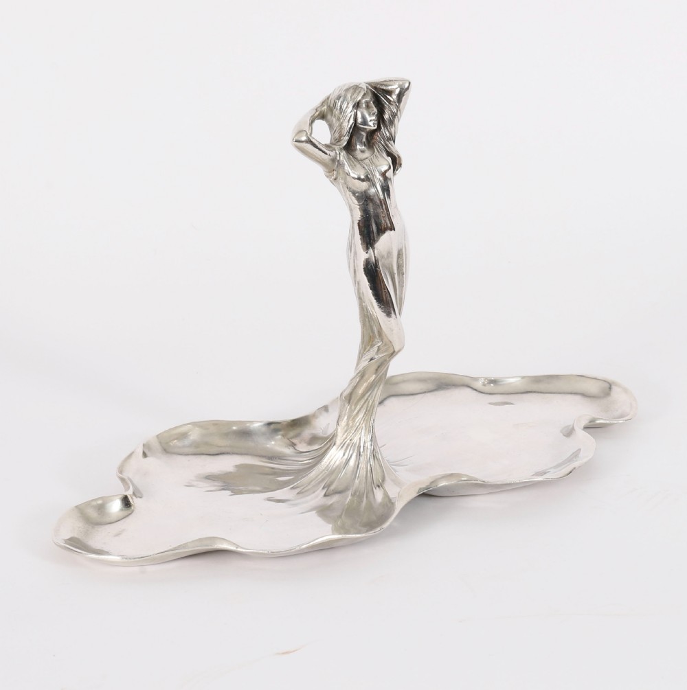 Antique German WMF Silver Plated Sweets / Visiting Card / Key/ Tray Circa 1900 View X
