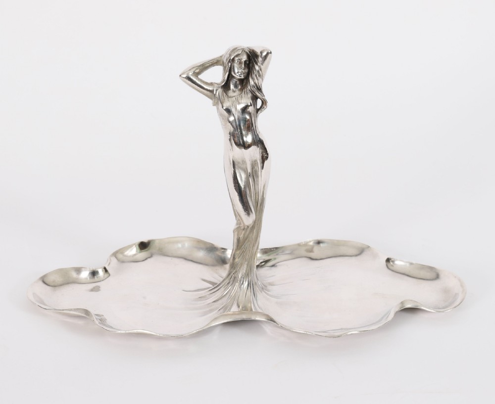 Antique German WMF Silver Plated Sweets / Visiting Card / Key/ Tray Circa 1900 View XII