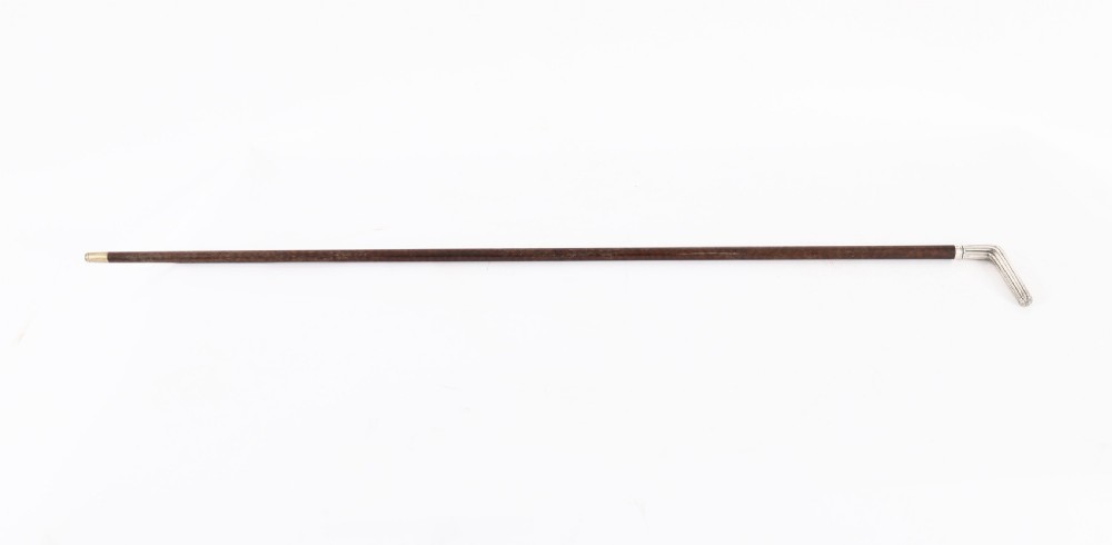 Antique French Silver Walking Cane Stick19th Century 88cm 34.5inch View II