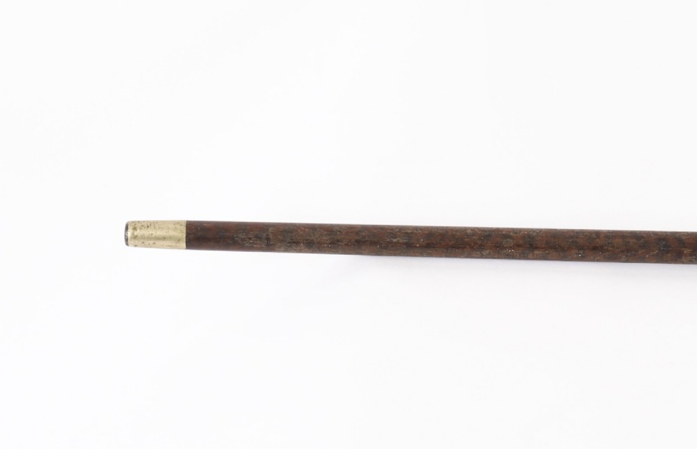 Antique French Silver Walking Cane Stick19th Century 88cm 34.5inch View IV