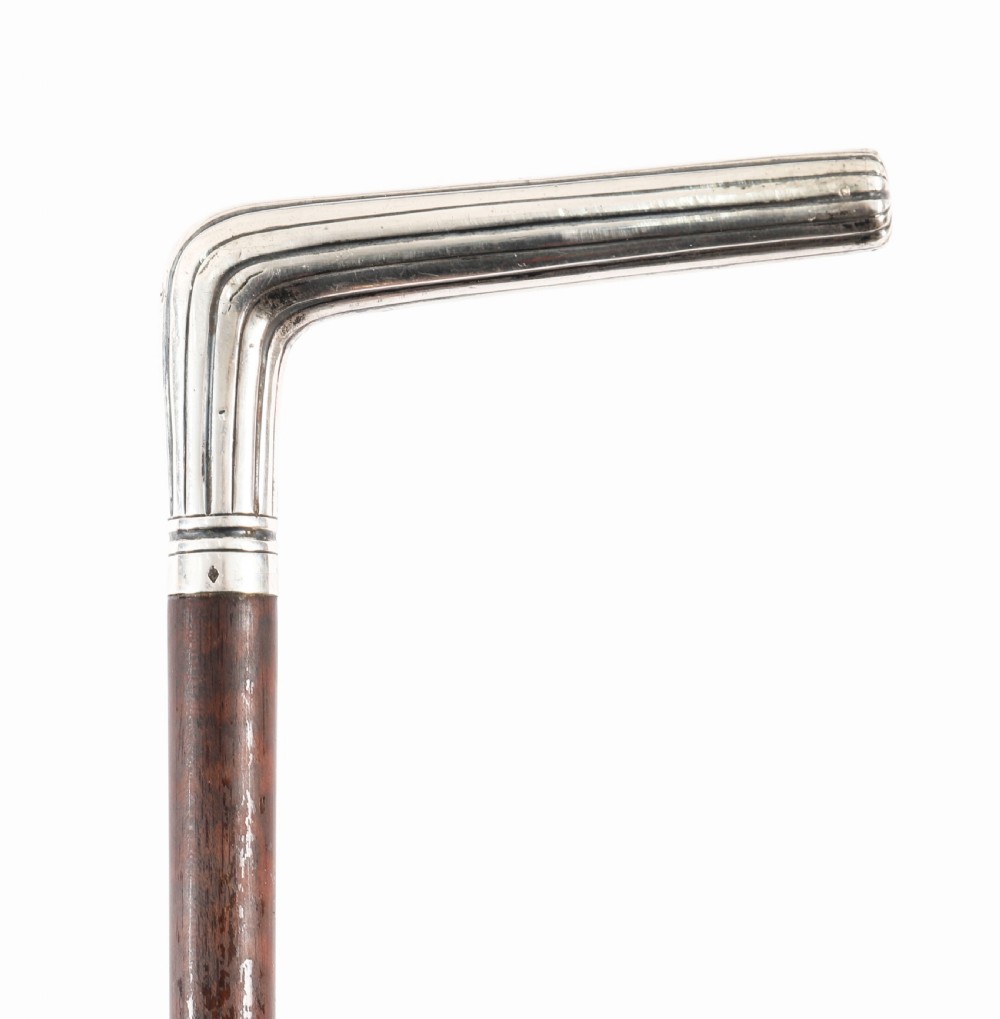 Antique French Silver Walking Cane Stick19th Century 88cm 34.5inch View XI