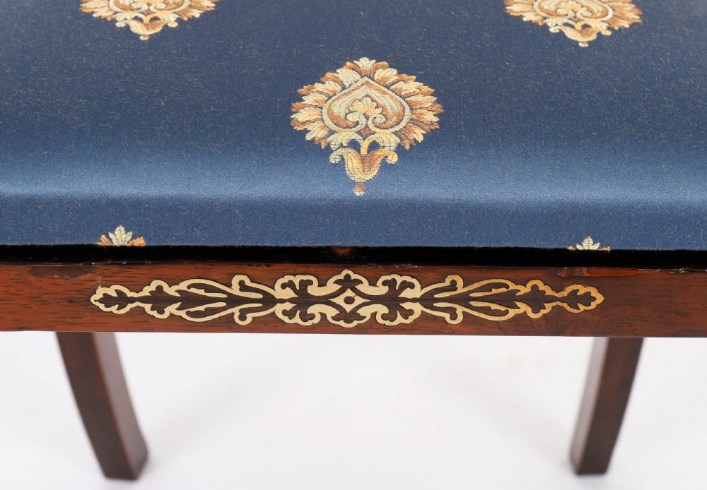 Antique Pair Regency Period Brass Inlaid Bar Back Chairs 19th C C1820 View X
