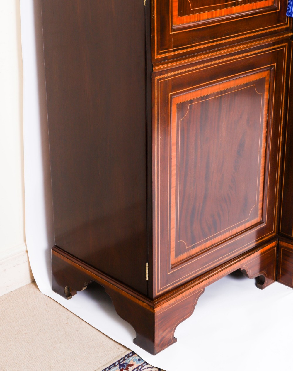 Antique George III Flame Mahogany Breakfront Wardrobe C1780 18th C View XIII