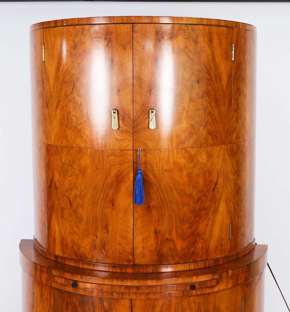 Antique Art Deco Burr Walnut Cocktail Cabinet by Hille C1920 View VI